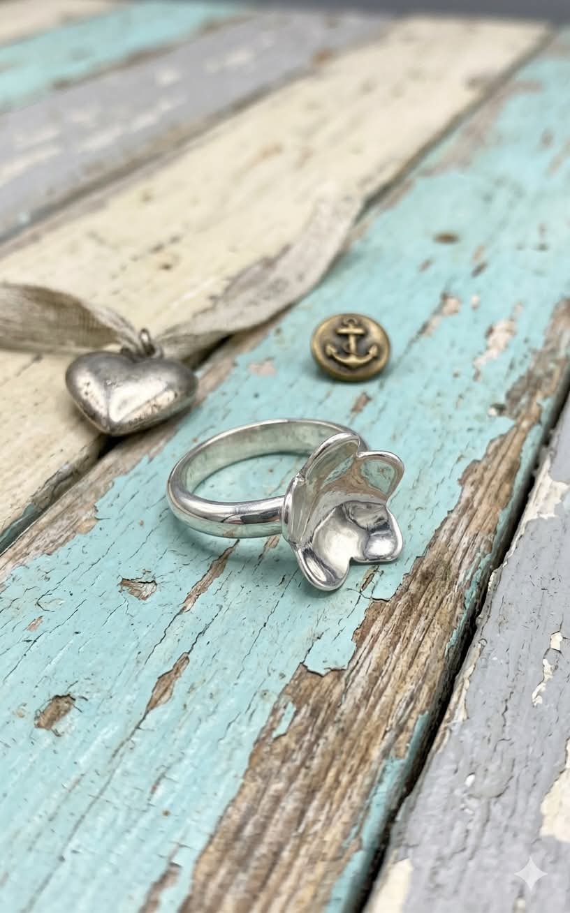 Sterling Silver Flower Ring Handmade